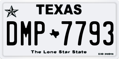 TX license plate DMP7793