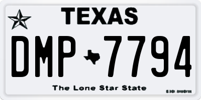 TX license plate DMP7794