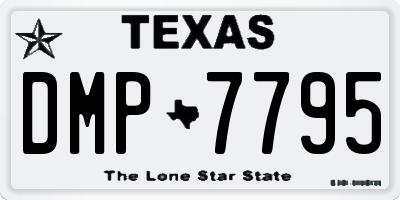 TX license plate DMP7795
