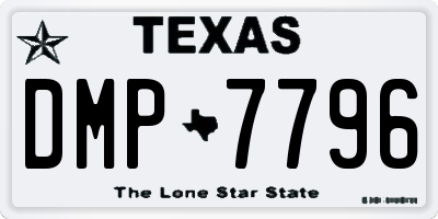 TX license plate DMP7796