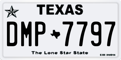 TX license plate DMP7797