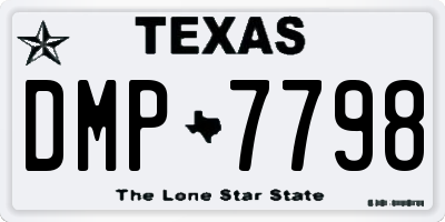 TX license plate DMP7798