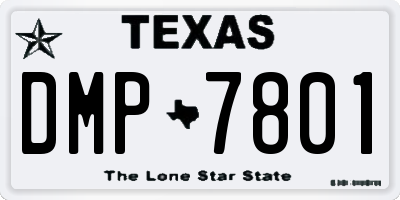 TX license plate DMP7801