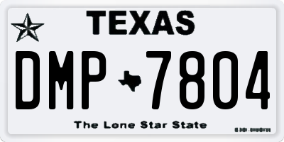 TX license plate DMP7804