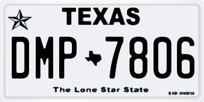 TX license plate DMP7806
