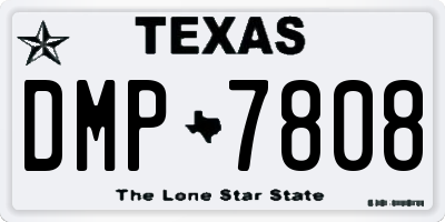 TX license plate DMP7808