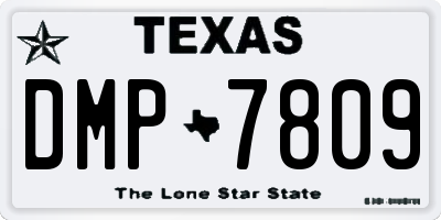 TX license plate DMP7809