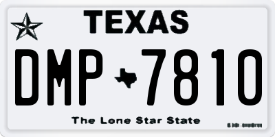 TX license plate DMP7810