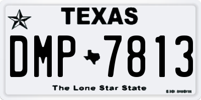 TX license plate DMP7813