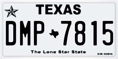 TX license plate DMP7815