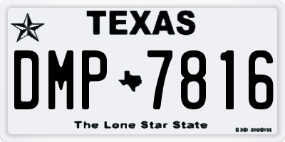 TX license plate DMP7816
