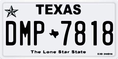 TX license plate DMP7818