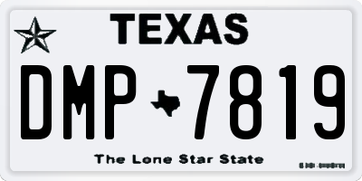 TX license plate DMP7819