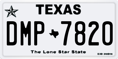 TX license plate DMP7820