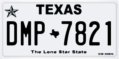 TX license plate DMP7821