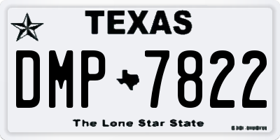 TX license plate DMP7822