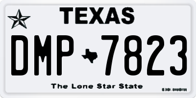 TX license plate DMP7823