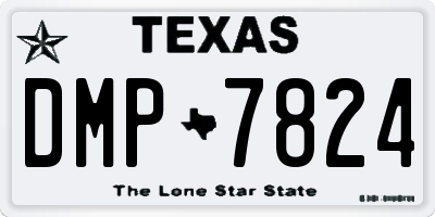 TX license plate DMP7824