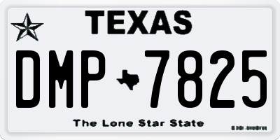 TX license plate DMP7825