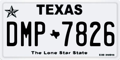 TX license plate DMP7826