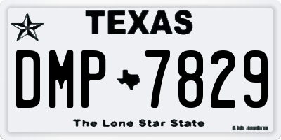 TX license plate DMP7829