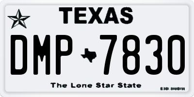 TX license plate DMP7830