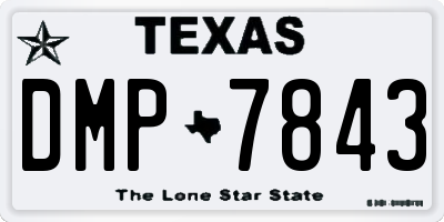 TX license plate DMP7843