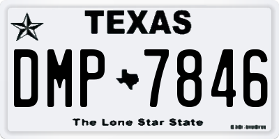 TX license plate DMP7846