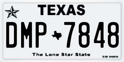 TX license plate DMP7848