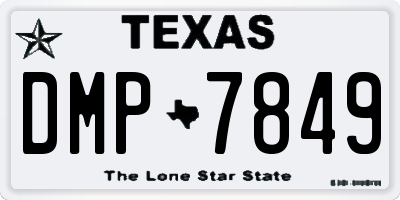 TX license plate DMP7849