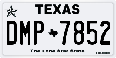 TX license plate DMP7852