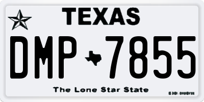 TX license plate DMP7855