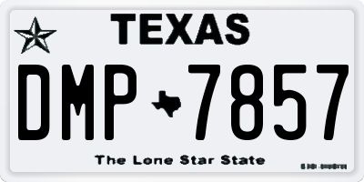 TX license plate DMP7857