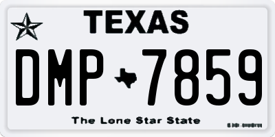 TX license plate DMP7859