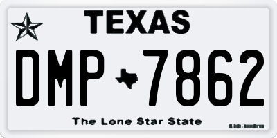 TX license plate DMP7862