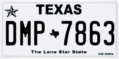TX license plate DMP7863