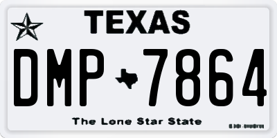 TX license plate DMP7864