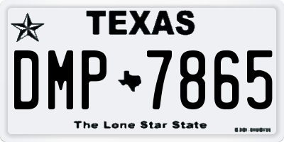 TX license plate DMP7865