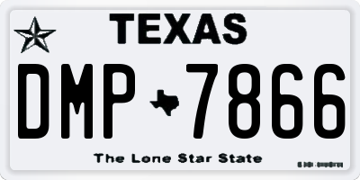 TX license plate DMP7866