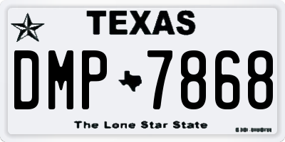 TX license plate DMP7868