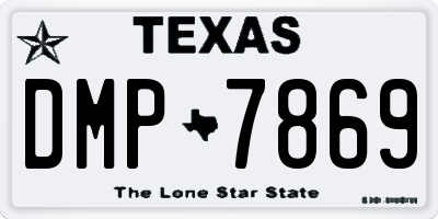TX license plate DMP7869