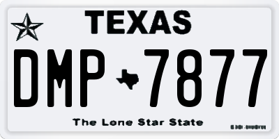 TX license plate DMP7877