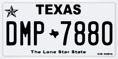 TX license plate DMP7880