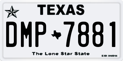 TX license plate DMP7881