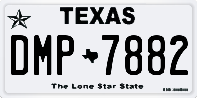 TX license plate DMP7882