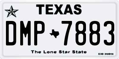 TX license plate DMP7883