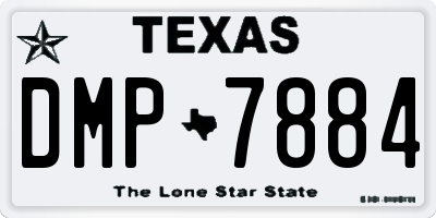 TX license plate DMP7884