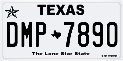 TX license plate DMP7890