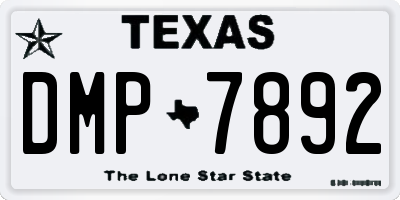 TX license plate DMP7892