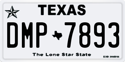 TX license plate DMP7893